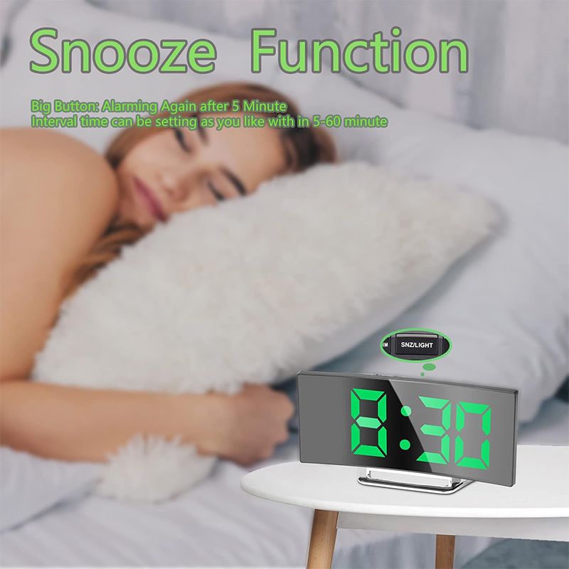 Cyfrowy budzik LED z zakrzywio – Electronic Gadgets For Home recenzja i cena